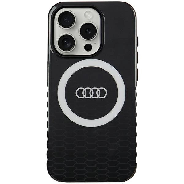 Audi IML Big Logo Hard Case with MagSafe for iPhone 15 Pro 6.1" Black - AU-IMLMIP15P-Q5/D2-BK