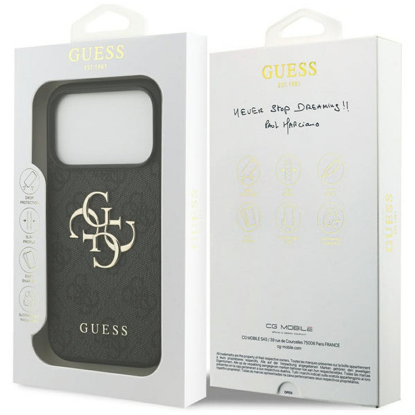 Guess 4G Big Logo Case for iPhone 17 Pro 6.3" Black - GUHCP17L4GMGGR