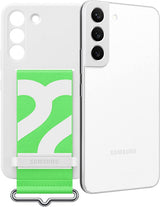 Samsung Galaxy S22 Silicone Cover with Strap White - EF-GS901TWEGWW