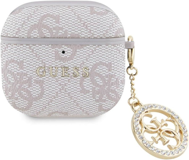 Guess 4G Script PC/PU Charm Case For AirPods 4 Pink - GUA4P4E4CDP