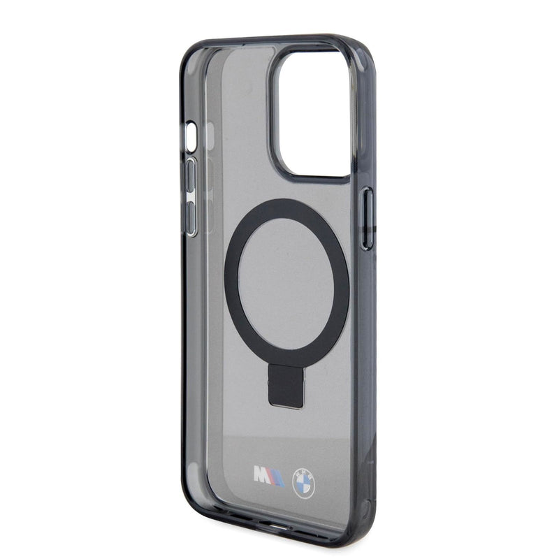 BMW M Series Hardcase with Ring Stand MagSafe for iphone 15 Pro Max 6.7" Black - BMHMP15XURSK