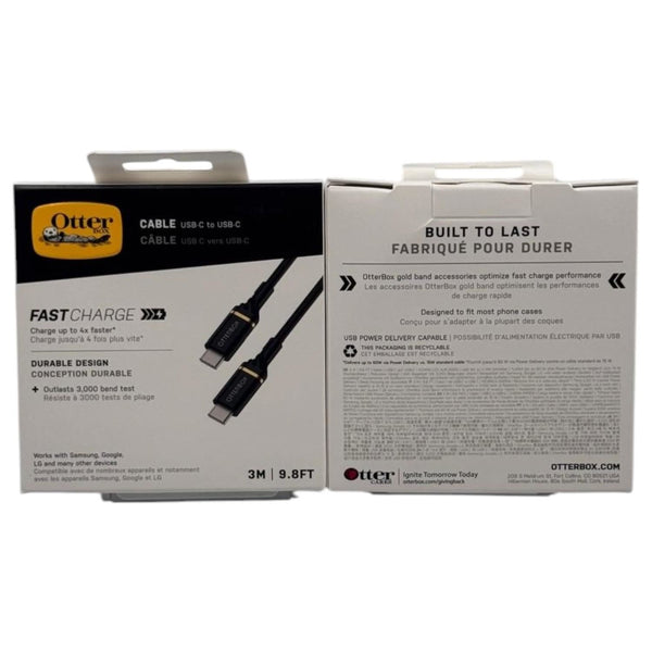 OtterBox 3M 60W USB C to USB C Cable Black - 78-52671