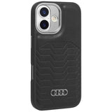 Audi GT Synthetic Leather Hardcase with MagSafe for iPhone 17 6.3" Black - AU-TPUPCMIP17-GT/D3-BK