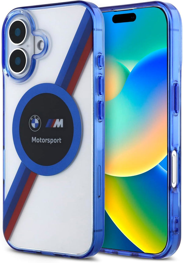 BMW Motosport IML Circle Case with MagSafe for iPhone 16 6.1" Clear - BMHMP16S23HTPUT