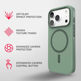 Tech21 Evo Pulse Fauxven Case with MagSafe for iPhone 17/18 Pro 6.3" Hunter - T21-11618