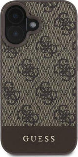 Guess PU 4G Stripe Case for iphone 16 6.1" Brown - GUHCP16SG4GLBR