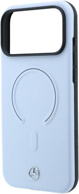 Mercedes Leather 3D MagSafe Case for iPhone 17/18 Pro Max 6.9" Blue - MEHMP18X25PEMMOB