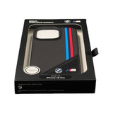 BMW M Meshed Tricolor Stripes Case with MagSafe for iPhone 16 Pro 6.3" Black - BMHMP16L23PUTRK