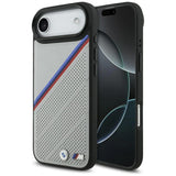 BMW M Tricolor Metal Logo Case with MagSafe for iPhone 17 Air 6.5" Grey - BMHMP17M25PCSPEG