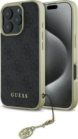 Guess 4G Charms Collection case for iPhone 16 Pro Max 6.9" Black - GUHCP16XGF4GGR