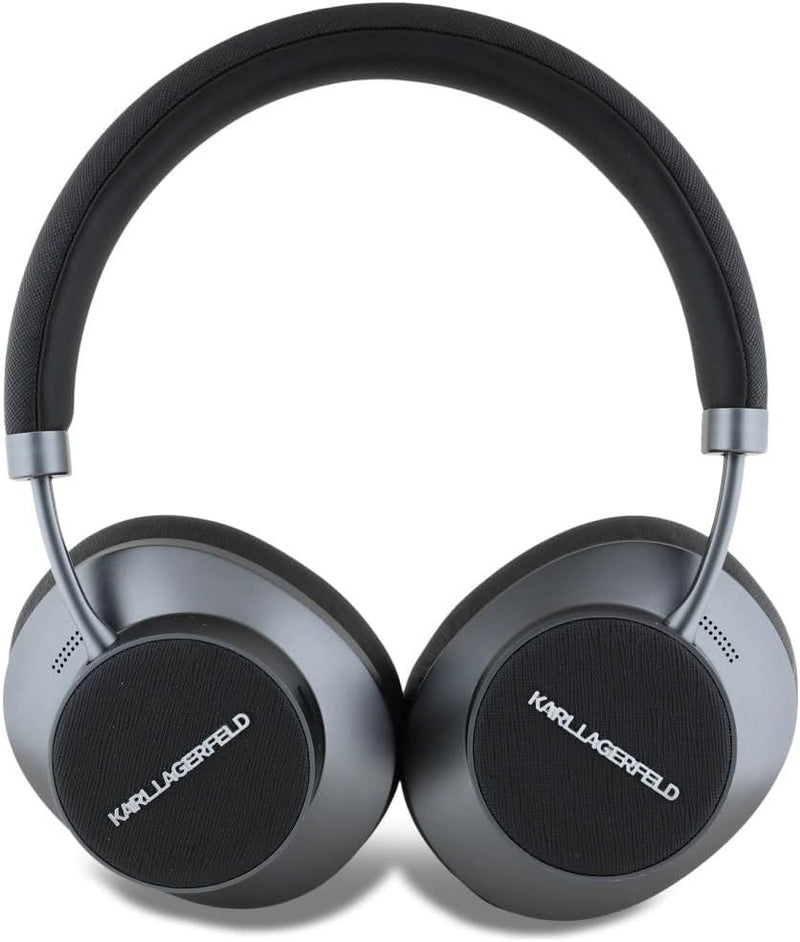 Karl Lagerfeld Saffiano Metal Logo ANC/ENC Wireless Headphones Black - KLBHP73PSACKMK
