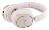 Guess Rectangle Metal Script Logo ENC On Ear Wireless Headphone Pink - GUBHV28HGCSMP