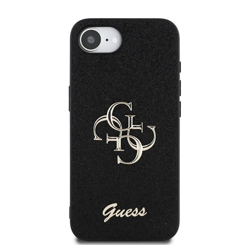Guess PU Fixed Glitter 4G Metal Logo Case for iPhone 16e 6.1" Black -  GUHCPSE4HG4SGK