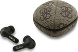 Guess 4G Classic Metal Logo TWS ENC Earphones Brown - GUTWST3P4EGW