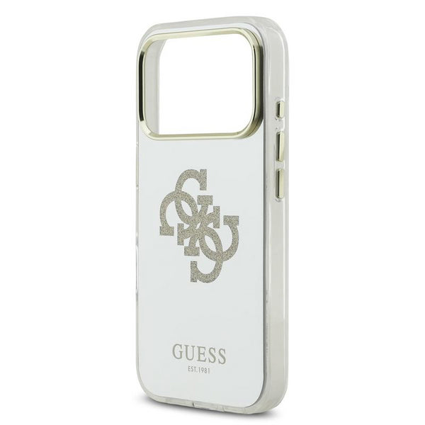 Guess PC/TPU Mirror 4G Glitter Logo Case with MagSafe for iPhone 17 Pro 6.3" Gold - GUHMP17LHMR4GDG