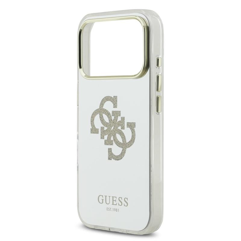 Guess PC/TPU Mirror 4G Glitter Logo Case with MagSafe for iPhone 17 Pro 6.3" Gold - GUHMP17LHMR4GDG