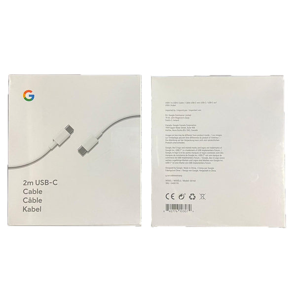 Google 2M USB C to C Charging Cable White - GA00195