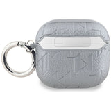 Karl Lagerfeld Monogram Karl & Choupette Head Case for AirPods 4 Silver - KLA4PGKCPS