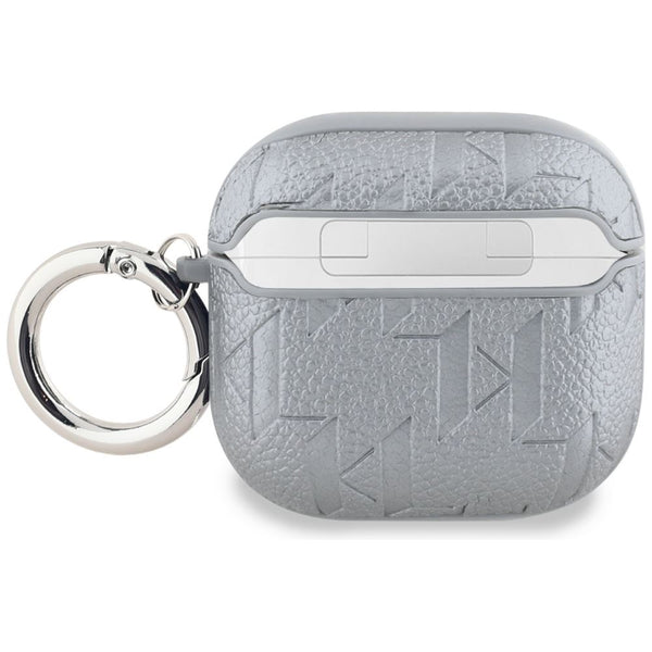 Karl Lagerfeld Monogram Karl & Choupette Head Case for AirPods 4 Silver - KLA4PGKCPS