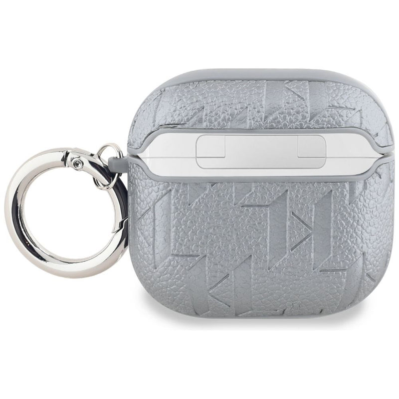 Karl Lagerfeld Monogram Karl & Choupette Head Case for AirPods 4 Silver - KLA4PGKCPS
