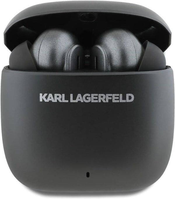 Karl Lagerfeld TWS Metal Printed Logo ANC/ENC Earphones Black - KLTWSM1ALELK