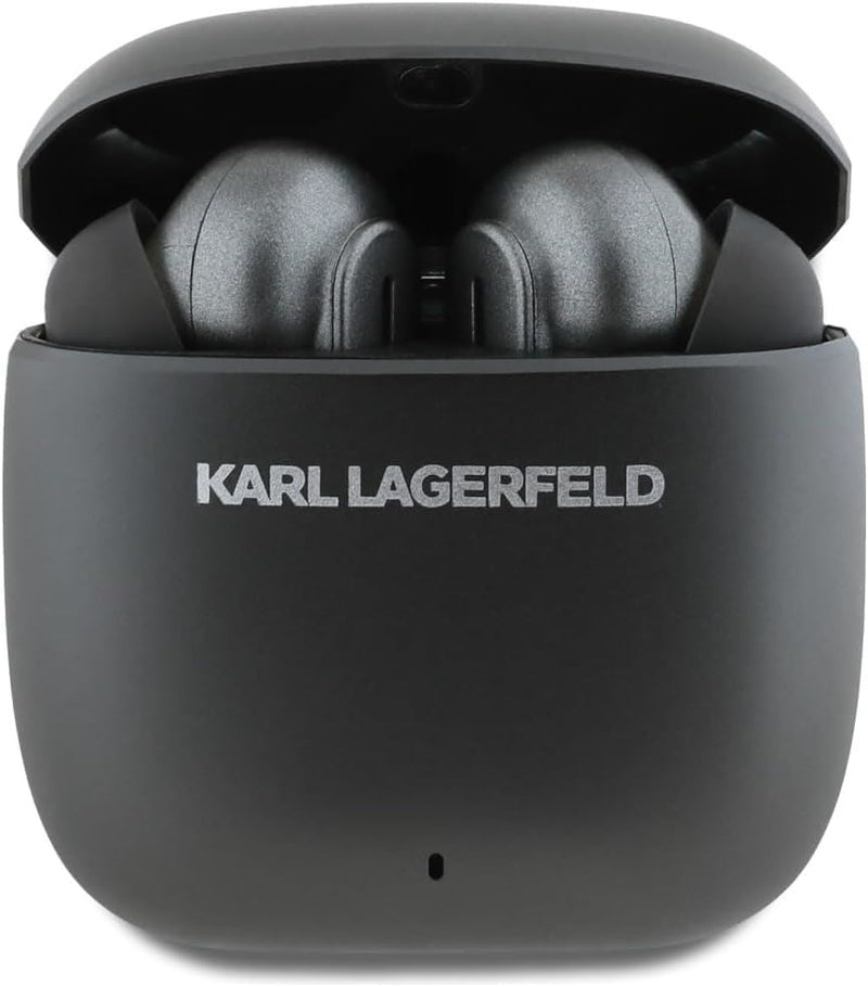 Karl Lagerfeld TWS Metal Printed Logo ANC/ENC Earphones Black - KLTWSM1ALELK