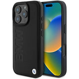 BMW Leather Hot Stamp Case for iPhone 16 Pro Max 6.9" Black - BMHCP16XSLLBK
