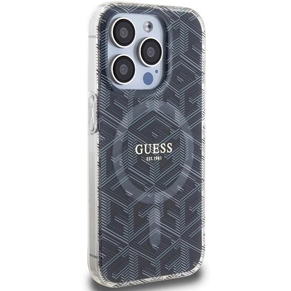 Guess IML GCube with MagSafe Hard Case for iphone 15 Pro 6.1" Black - GUHMP15LHGCUSTGK
