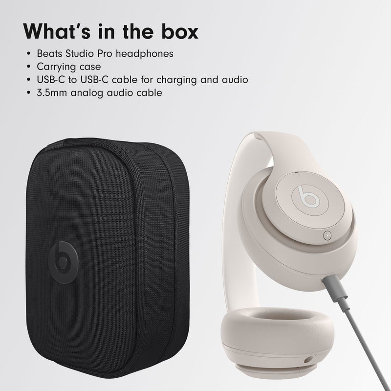 Beats Studio Pro Wireless Active Noise Cancellation Headphone USB C Audio Sandstone A2924 - MQTR3EE/A