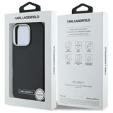 Karl Lagerfeld FW Metal Plate Case with MagSafe for iPhone 16 Pro Max 6.9" Black - KLHMP16XPGMSRPK