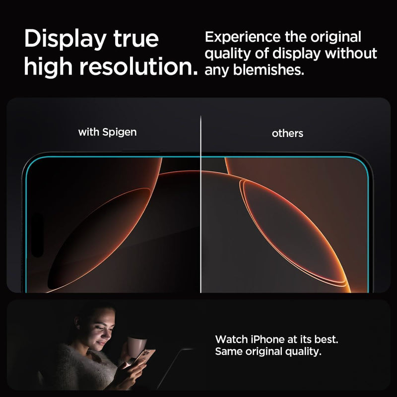 Spigen Glastr EZ Fit HD Screen Protector for iPhone 16 Pro Max 6.7" 2 Pack - AGL07907