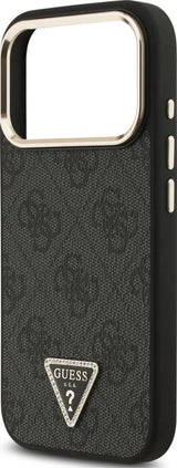 Guess 4G Triangle Logo Case with MagSafe for iPhone 17 Pro 6.3" Black Gold - GUHMP17LP4GTDGMK