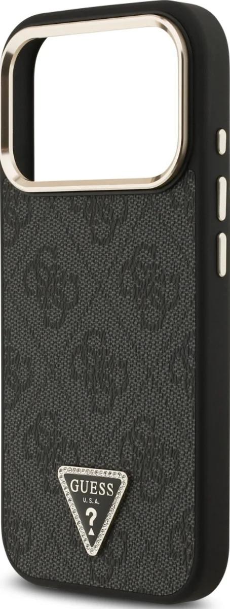 Guess 4G Triangle Logo Case with MagSafe for iPhone 17 Pro 6.3" Black Gold - GUHMP17LP4GTDGMK