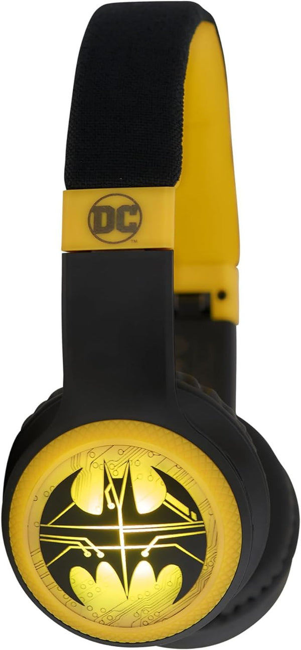 Batman Bluetooth & Wired Light Up Headphones with Mic Batman Logo - HMBM-BTLI-BATMAN