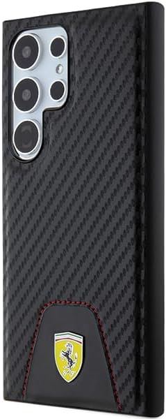 Ferrari Carbon Stitched Bottom Hard Case for Samsung Galaxy S24 Ultra 6.8" Black - FEHCS24LN3PUK