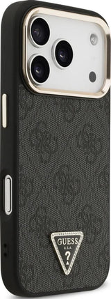 Guess 4G Triangle Logo Case with MagSafe for iPhone 17 Pro 6.3" Black Gold - GUHMP17LP4GTDGMK