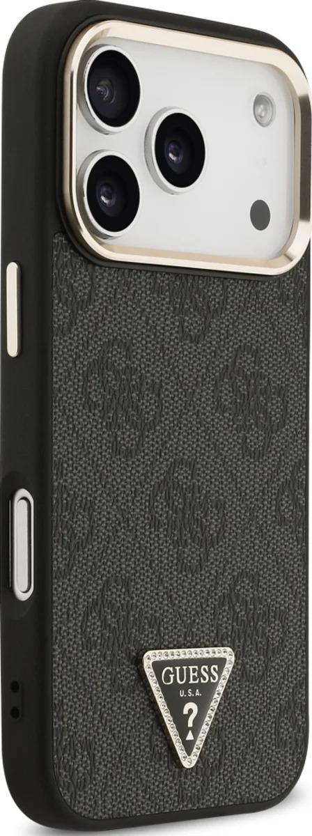 Guess 4G Triangle Logo Case with MagSafe for iPhone 17 Pro 6.3" Black Gold - GUHMP17LP4GTDGMK