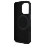 BMW M Series Silicone Cut Tricolor Lines Case MagSafe for iPhone 16 Pro 6.3" Black - BMHMP16L23SCUK