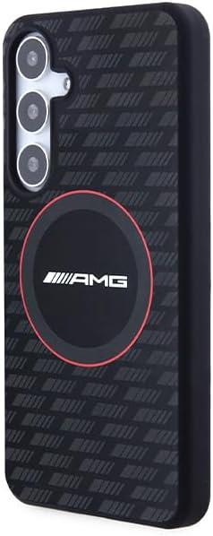 Mercedes AMG Carbon Pattern Silicone Cover with MagSafe for Samsung Galaxy S24 6.2" Black - AMHMS24S23SMRK