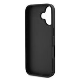 Guess Leather Metal Logo Strass Crossbody Case for iPhone 16 6.1" Black - GUHCP16SP4TDSCPK