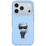 Karl Lagerfeld IML Ikonik Sketch Print Case with MagSafe for iPhone 17/18 Pro Max 6.9" Light Blue - KLHMP18X6HKIKDB