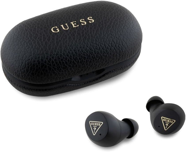Guess PU Grained ENC TWS Wireless Earphones Black - GUTWSPGTSPSK