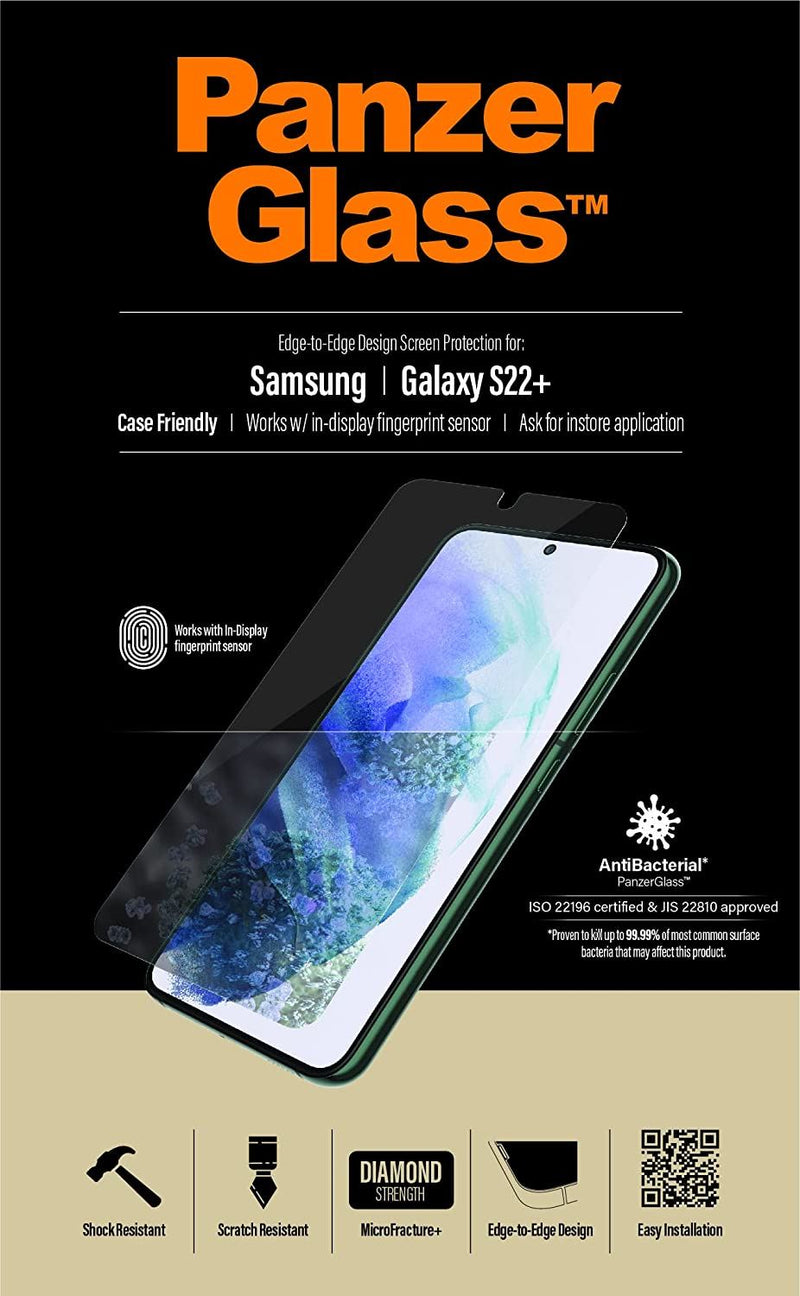 Panzer Glass Screen Protector for Samsung Galaxy S22 Plus Black - 7294