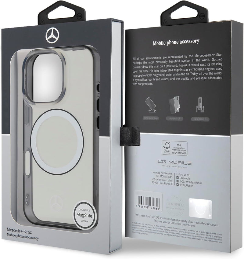 Mercedes Printed Logo Case with MagSafe for iPhone 16 Pro 6.3" Clear - MEHMP16L23HUOKC