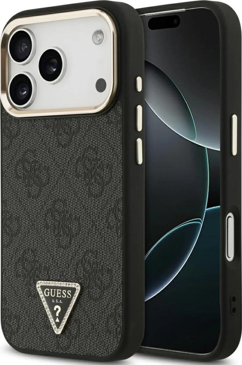 Guess 4G Triangle Logo Case with MagSafe for iPhone 17 Pro 6.3" Black Gold - GUHMP17LP4GTDGMK