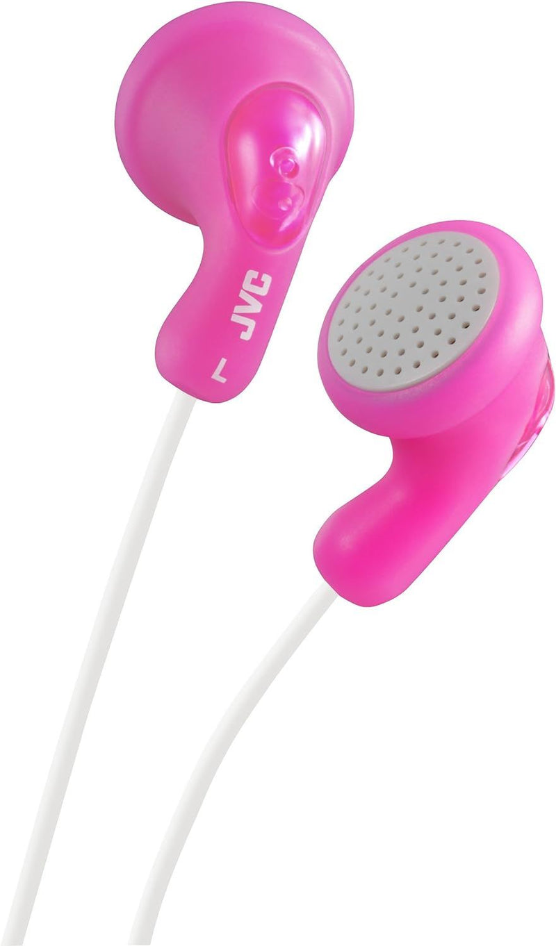 JVC Gumy Wired 3.5mm In Ear Stereo Headphones Peach Pink - HA-F14-PN-U