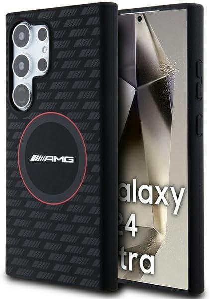 Mercedes AMG Carbon Pattern Silicone Case with MagSafe for Samsung Galaxy S24 Ultra 6.8" Black - AMHMS24L23SNRK