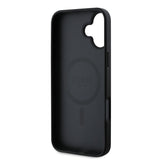 Guess Saffiano Peony Classic Logo Case with MagSafe for iPhone 16 6.1" Black - GUHMP16SAPSMEK