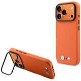BMW M Series Metal Logo Case with MagSafe & Camera Stand for iPhone 17 Pro Max 6.9" Orange - BMHMP17X25PFWKCKO