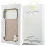 Guess Peony Hot Stamp Case with MagSafe for iPhone 17 Pro 6.3" Pink - GUHMP17LPSAMSECP